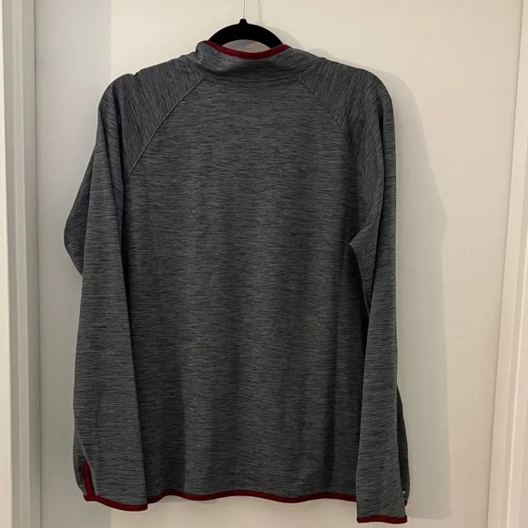 New Balance Boston College Charcoal and Maroon Quarter-Zip Top - Picture 3 of 3